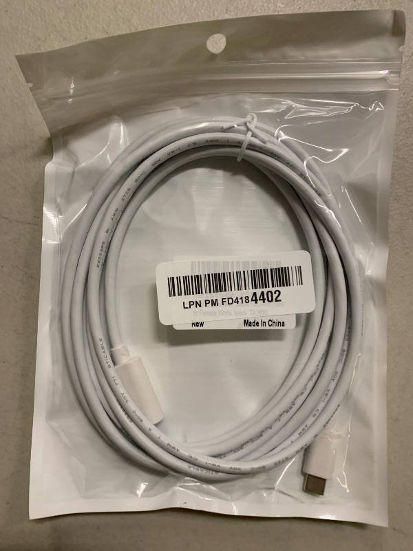 Photo 1 of 10FT USBC Extension Cable for Ring Solar Panel and Camera, White Waterproof USB C Male to Female Extender Cord 45W Charging Compatible with Ring USBC Solar Panel,Security Camera,Mag-Safe Charger