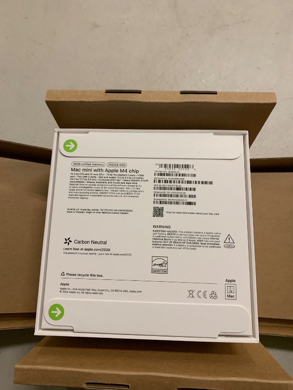 Photo 1 of Apple 2024 Mac mini Desktop Computer with M4 chip with 10?core CPU and 10?core GPU: Built for Apple Intelligence, 16GB Unified Memory, 256GB SSD Storage, Gigabit Ethernet. Works with iPhone/iPad