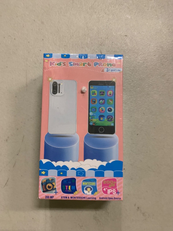 Photo 1 of 3.97" Touchscreen Kids Toys Smart Phone, Kids Phone with Games & Dual Camera, Toddler Toys Phone, Boys and Girls Learning Toy Phone for 3-9 Years Old (Pink)
