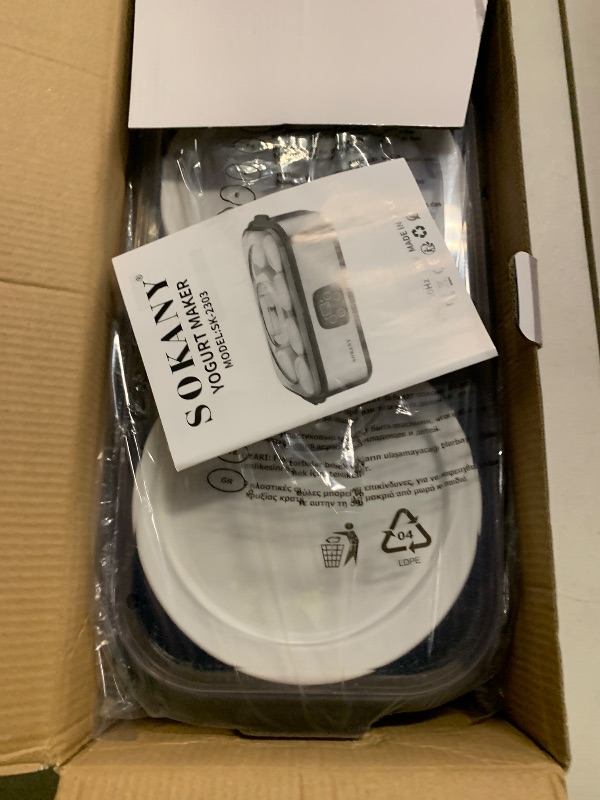 Photo 1 of 2L Yogurt Maker with Two Containers for Larger Batches Yogurt Maker with Adjustable Time & Temp Control Probiotics Yogurt Maker Machine for Homemade Dessert