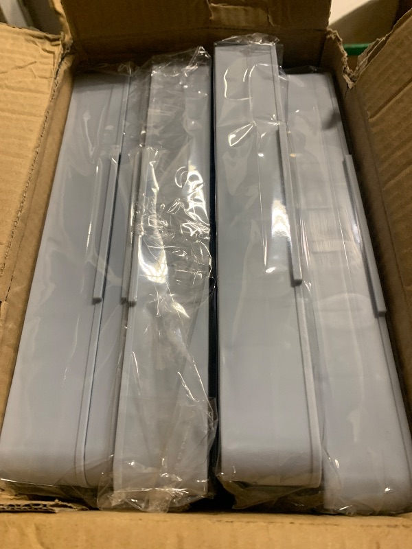 Photo 1 of 4 Tier Stackable Plastic Storage Bins with Lid and Wheels - 23 QT Closet Organizers and Storage, Foldable Storage Containers, Organization and Storage Boxes for Craft, Home, Pantry, Dorm, Grey