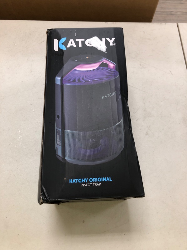 Photo 1 of Katchy Indoor Insect Trap - Catcher & Killer for Mosquitos, Gnats, Moths, Fruit Flies - Non-Zapper Traps for Inside Your Home - Catch Insects Indoors with Suction, Bug Light & Sticky Glue (Black)