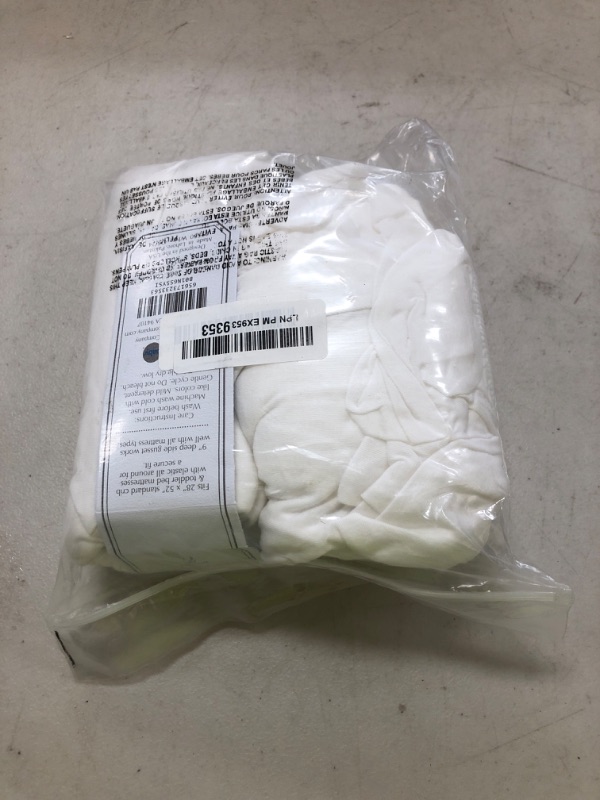 Photo 1 of American Baby Company 2 Pack 100% Natural Cotton Fitted Crib Sheets 52" x 28" - Soft, Breathable, Hypoallergenic & Gentle Toddler Bed Sheets, White, Neutral for Boys & Girls