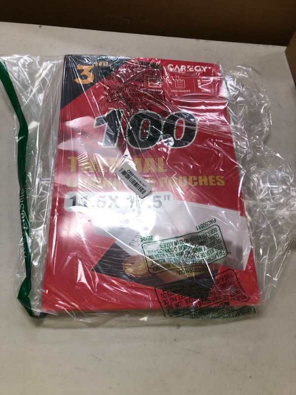 Photo 1 of CAREGY 100 Pack Laminating Sheets, Hold 11 x 17 Inch Sheet, 3 Mil Clear Thermal Laminating Pouches 11.5 x 17.5 Inch Lamination Sheet Paper for Laminator, Round Corner