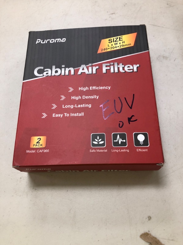 Photo 1 of Puroma Cabin Air Filter with Activated Carbon, Replacement for 6091C, CP966, CF11966, Buick Enclave, LaCrosse, Cadillac ATS, CTS, Chevrolet Camaro, Cruze, Impala, Malibu, Silverado, GMC Sierra, Yukon