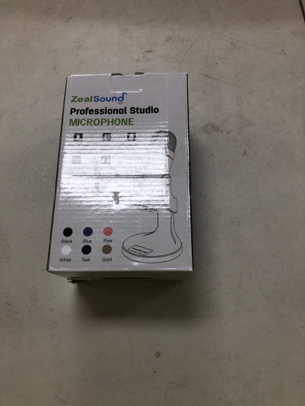 Photo 1 of ZealSound USB Microphone,Condenser Computer PC Mic,Plug&Play Gaming Microphones for PS 4&5.Headphone Output&Volume Control,Mic Gain Control,Mute Button Vocal,YouTube Podcast on Mac&Windows(Silver)