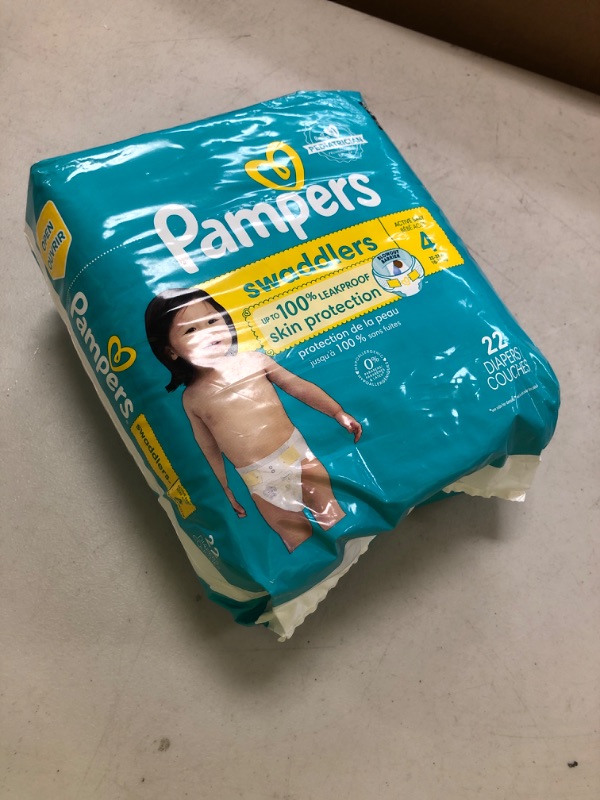 Photo 1 of Pampers Baby Diapers - Swaddlers - Size 4, 22 Count, Ultra Absorbent Disposable Infant Diaper