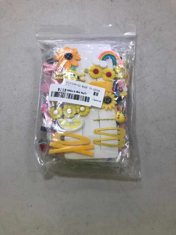 Photo 1 of 56PCS Toddler Hair Accessories Set: Colorful Rainbow Barrettes, Pins, Candy Fruits, Butterflies for Kids' Stylish Hairstyles