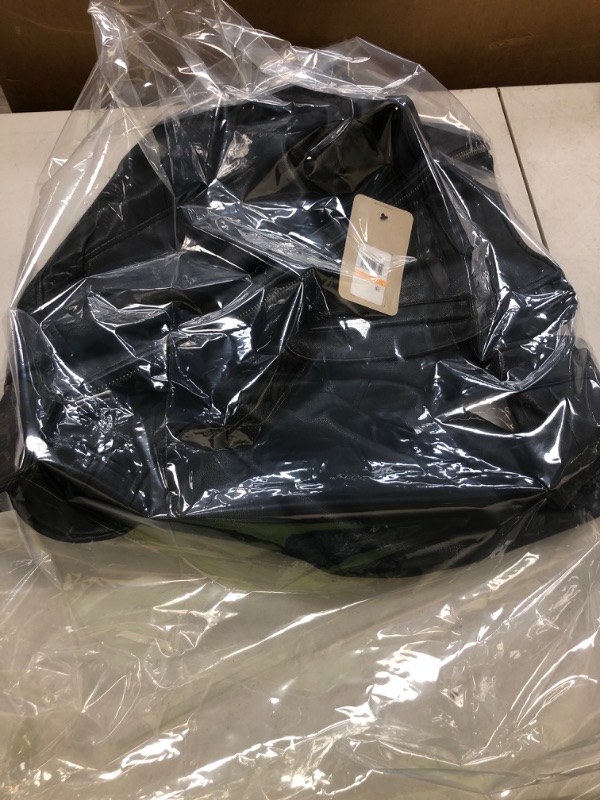 Photo 1 of Levi's Women's Faux Leather Lightweight Dad Bomber Jacket, Pebbled Black