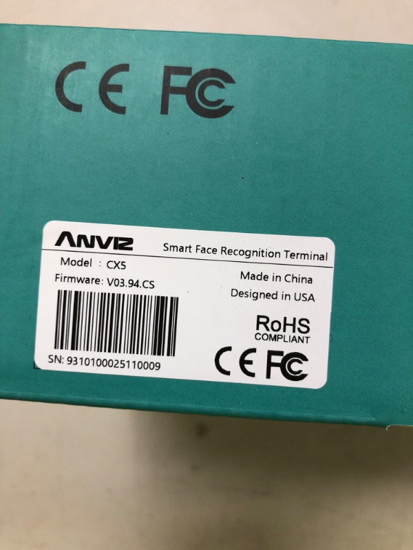 Photo 1 of ANVIZ Time Clocks for Employees Small Business - CX5 Clock in and Out Machine - Face + RFID + Pin - Door Access - Biometric Electronic Punch Machine - Forever Free Cloud Software