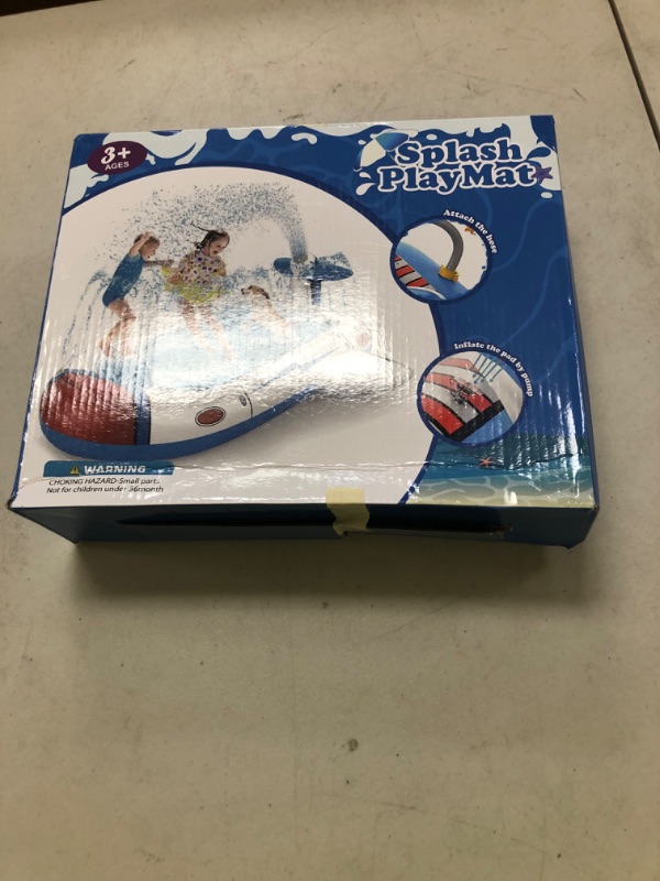 Photo 1 of Kiddie Pool for Toddlers, Splash Pad for Kids Ages 4-8, 68" Inflatable 3-in-1 Swimming Pool for Kids, Backyard and Outside Sprinkler Play Mat Wading Pool for 3 4 5 6 Year Old