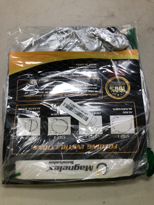 Photo 1 of Magnelex Windshield Sun Shade - Reflective Fabric Blocks Sun and Keeps Your Vehicle Cool, Foldable Sun Shield for Car (Universal Fit)