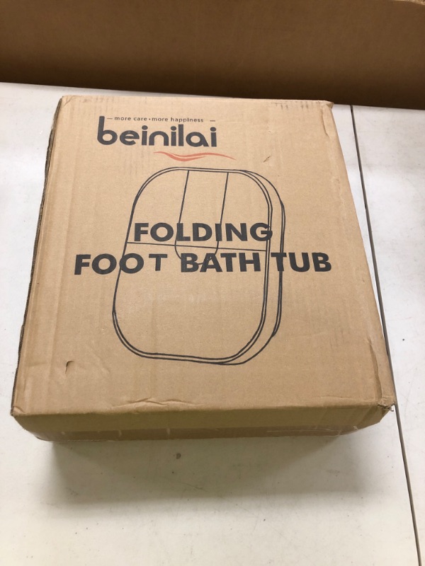 Photo 1 of Beinilai Collapsible Foot Spa,Foot Bath with Heat and Massage and Bubble Jets,Foot Soak Tub with Six Non Motorized Rollers,Acupressure Massage Points,Red Light and Removable Pumice Stone