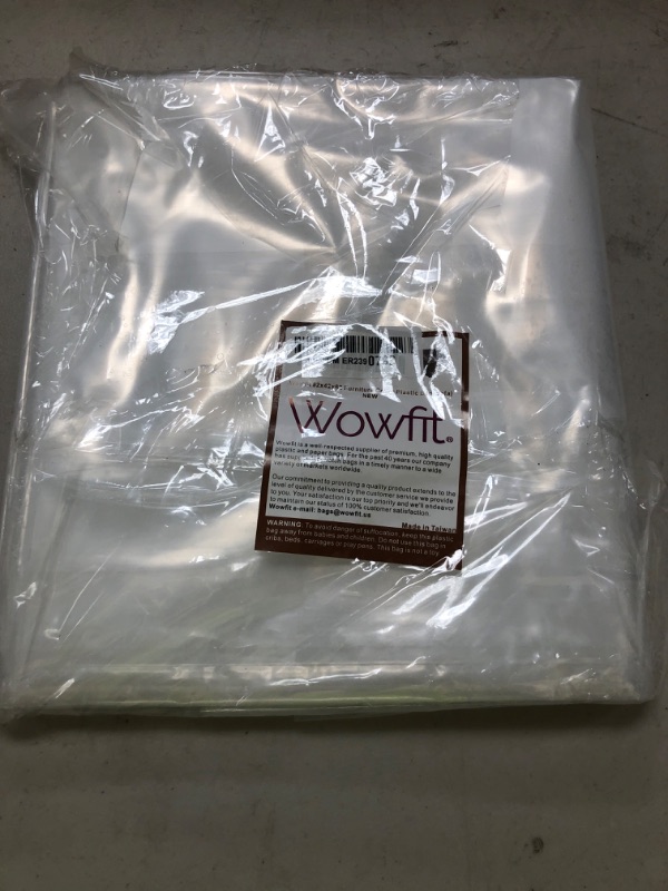 Photo 1 of Wowfit Furniture Cover Dust-Proof Moving Bag for Sofa & Boxes – Clear, Odorless Plastic – 4mil Thick – 92W x 42D x 62/41H Inches (Tape Not Included)
