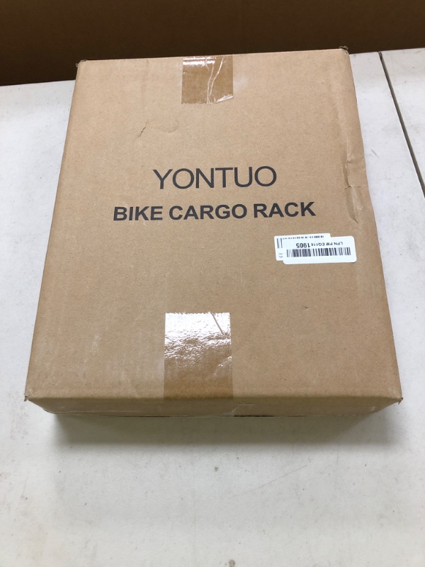 Photo 1 of YONTUO Rear Bike Rack,Bike Cargo Rack,Bicycle Pannier Rack with Reflector and Cargo Net,Height Adjustable Fit 26”-29” and 700c Bike with Non-disc Brake,BCR04