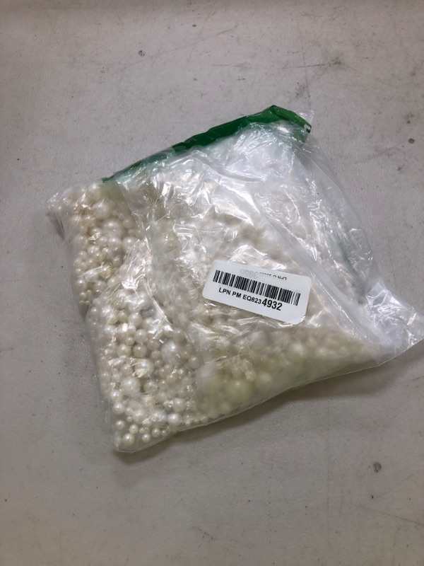Photo 1 of 2000PCS Pearls for Crafting, Ivory No Hole Beads for Centerpieces Vases, Assorted Sizes Bulk Fake Pearls Beads for Vase Filler, Candles Centerpiece, DIY Crafts, Jewelry Making (4/6/8/10/14/20mm)