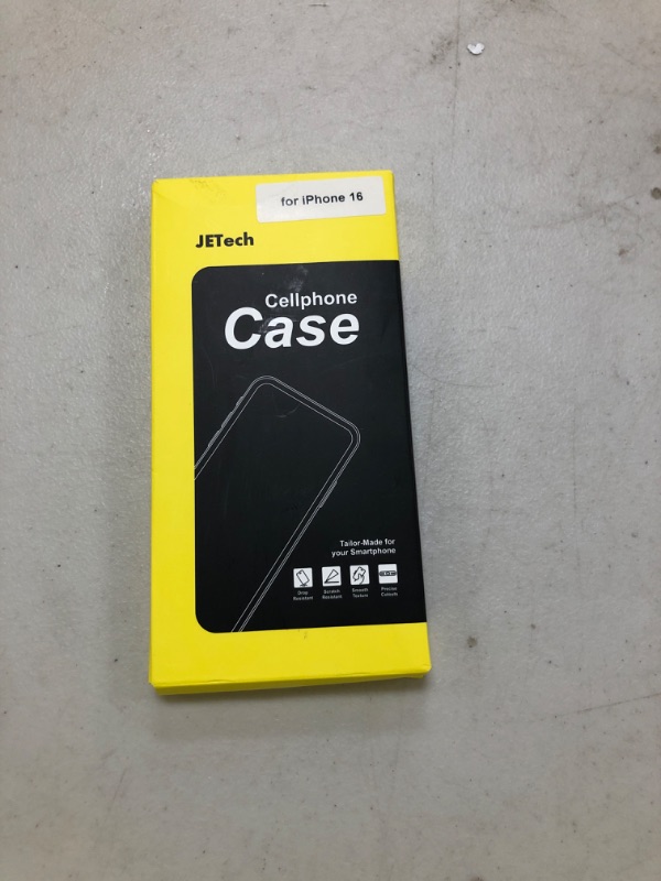 Photo 1 of JETech Slim Fit Case for iPhone 16 6.1-Inch, Camera Lens Full Protection, Soft TPU Thin Protective Phone Cover with Matte Finish, Shockproof (Black)