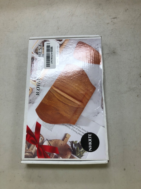 Photo 1 of Acacia Spoon Rest, Double Spoon Rest For Stove Top,Handmade Wooden for Kitchen, Wooden Spoon Holder for Kitchen Counter, With Non Slip Silicone Feet,Perfect gift for mother's day