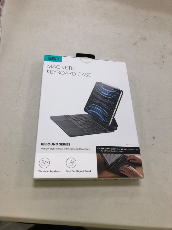 Photo 1 of ESR iPad Air 11 inch Case with Keyboard (M3/M2, 2025/2024), iPad Pro 11 (4th/3rd/2nd/1st Gen) & Air 5/4th Magic keyboard Case, Easy-Set Floating Cantilever Stand, Precision Multi-Touch Trackpad, Black