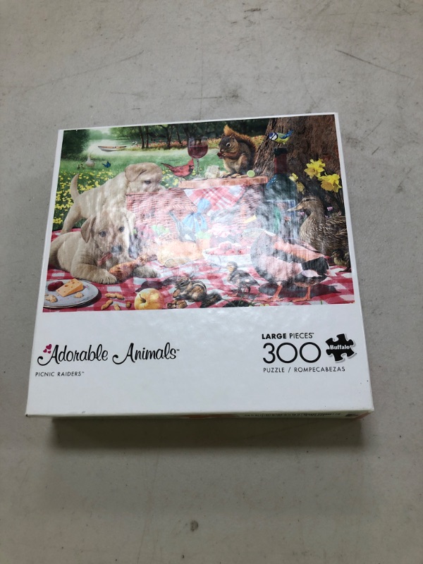 Photo 1 of Buffalo Games - Steve Read - Picnic Raiders - Large Piece Jigsaw Puzzle For Adults - Challenging Puzzle Perfect for Game Nights - Finished Size is 21.25 x 15.00