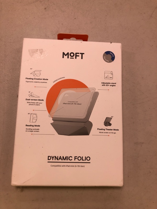 Photo 1 of MOFT Dynamic Folio Case for iPad mini 7 A17 Pro (2024), iPad mini 6 (2021), Silm Magnetic Stand Case with 20+ Viewing Angles, Auto Wake/Sleep, Ultra Thin, Cement x Sapphire