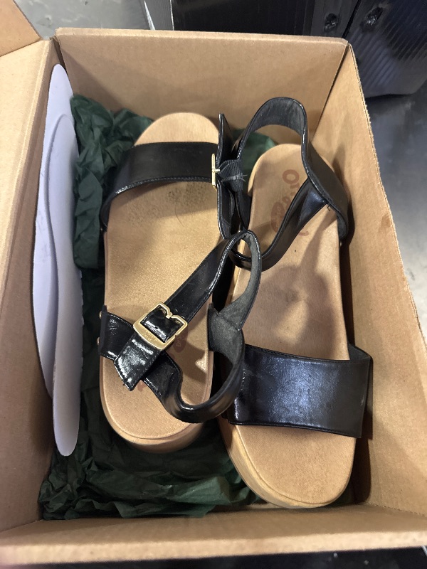 Photo 1 of Dr. Scholl's Womens Oh Kay Fisherman Sandal Black Smooth 8.5 M