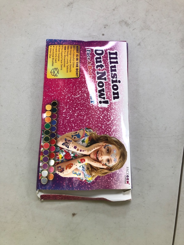 Photo 1 of Kids Glitter Tattoo Kit - Face Gems, Rhinestones, Temporary Tattoos - Perfect for Birthdays & Festivals