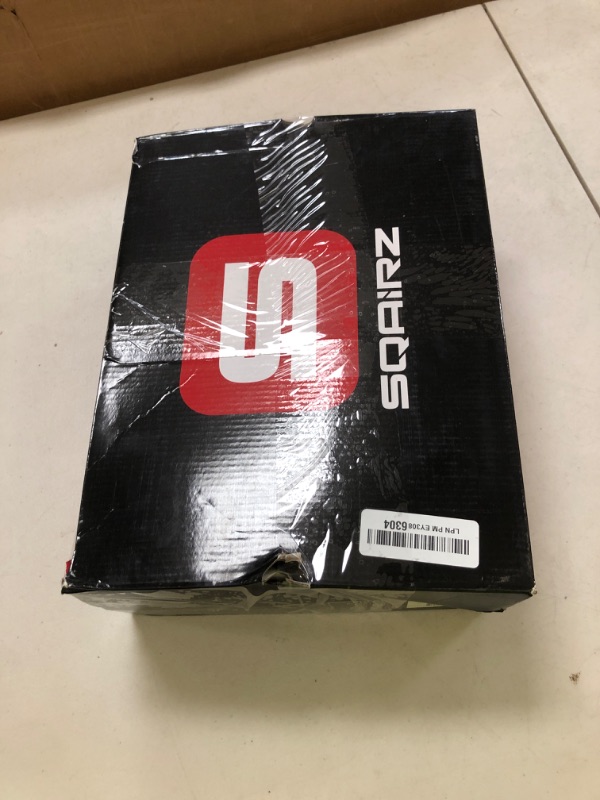 Photo 1 of SQAIRZ Speed ProS2 Men's Athletic Golf Shoes, Designed for Balance & Performance, Replaceable Spikes, Waterproof, Golf Shoes Men with Spikes, Golf Footwear, Black/White 9
