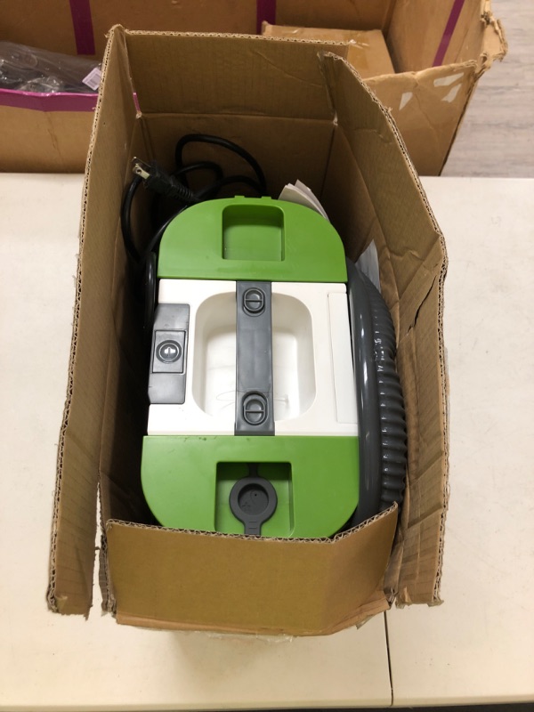 Photo 1 of Upholstery Carpet Cleaner, MUJERBAY® 12Kpa Portable Spot and Stain Cleaner, Easy Move with Universal Wheels & Handle, 1.18-inch Deep Cleaning Machine for Couch, Stairs, Car and Pet Messes. Green
