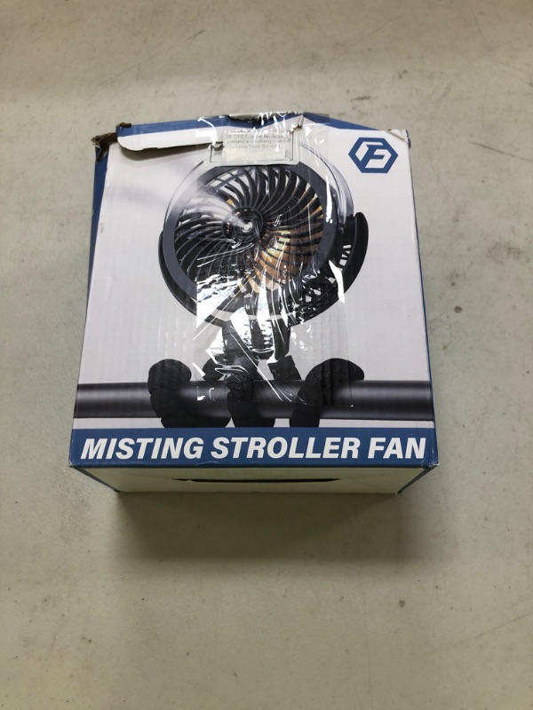 Photo 1 of Misting Stroller Fan, 6000mAh Battery Operated Portable Fan with Light & 360° Pivoting, Personal Fans with Flexible Tripod for Baby, Office, Travel,Treadmill,Outdoors