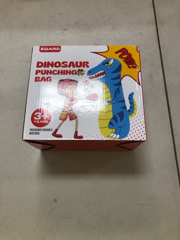 Photo 1 of EQARD Punching Bag for Kids 47" Inflatable Dinosaur Bop Bag with Thicker Material Instant Bounce Back with Boxing Gloves Karate Kickboxing Taekwondo Kids Gift for Age 3-9 Girls & Boys (Blue)