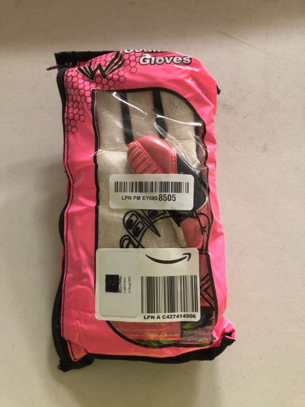 Photo 1 of WEMORA Soccer Goalie Gloves Fingersave for Kids Youth Adults with 7.5MM Strong Grip Palm Flexible Finger Spines Goalkeeper Gloves (Pink, Size 5 Suitable for 9 to 12 Years Old, Ambidextrous)