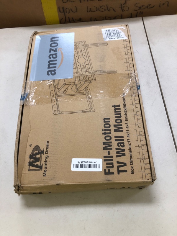 Photo 1 of Mounting Dream TV Wall Mount for 32-65 Inch Television,Mount with Swivel and Tilt, Full Motion Bracket with Articulating Dual Arms, Fits 16inch Studs, Max VESA 400X400 mm, 99lbs, MD2380