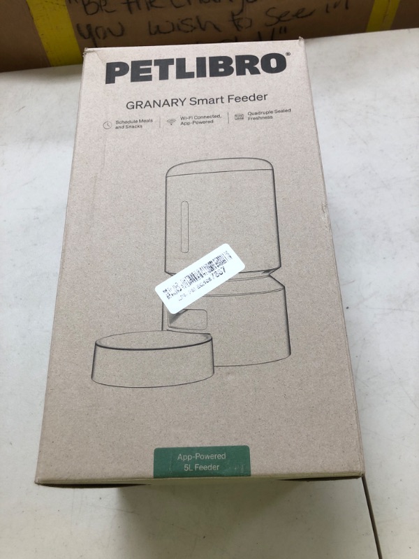 Photo 1 of PETLIBRO Automatic Cat Feeder, 5G WiFi Automatic Dog Food Dispenser with Freshness Preservation, 5L Timed Pet Feeder with Low Food Sensor, Up to 10 Meals Per Day, Granary Black