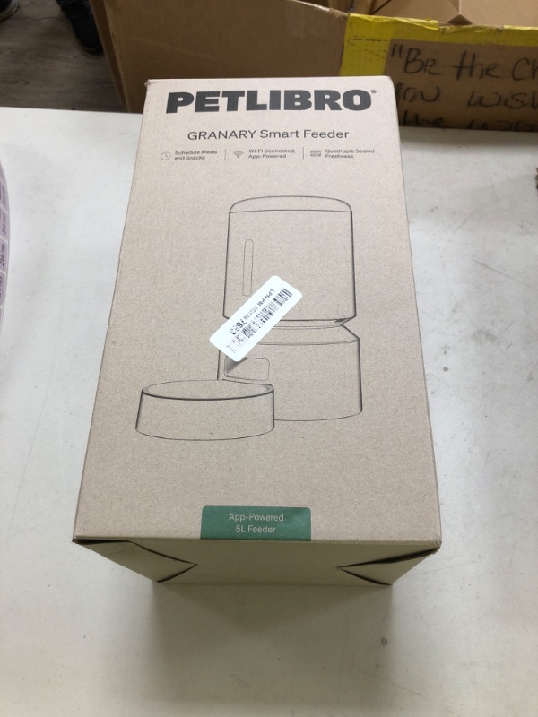 Photo 1 of PETLIBRO Automatic Cat Feeder, 5G WiFi Automatic Dog Food Dispenser with Freshness Preservation, 5L Timed Pet Feeder with Low Food Sensor, Up to 10 Meals Per Day, Granary Black