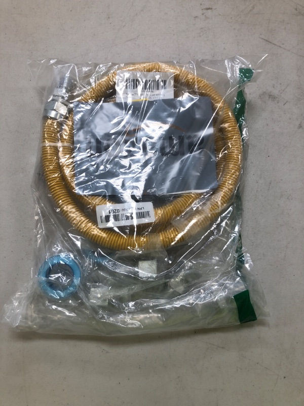 Photo 1 of Puxyblue [2025 NEW] 72" Flexible Gas Line Kit for Dryer Stove Range Flexible Stainless Steel Gas Dryer Kit - 3/4" OD(5/8" ID) Dryer Gas Line with Connector 3/4" FIP & 1/2" MIP & 3/4" MIP Fitting