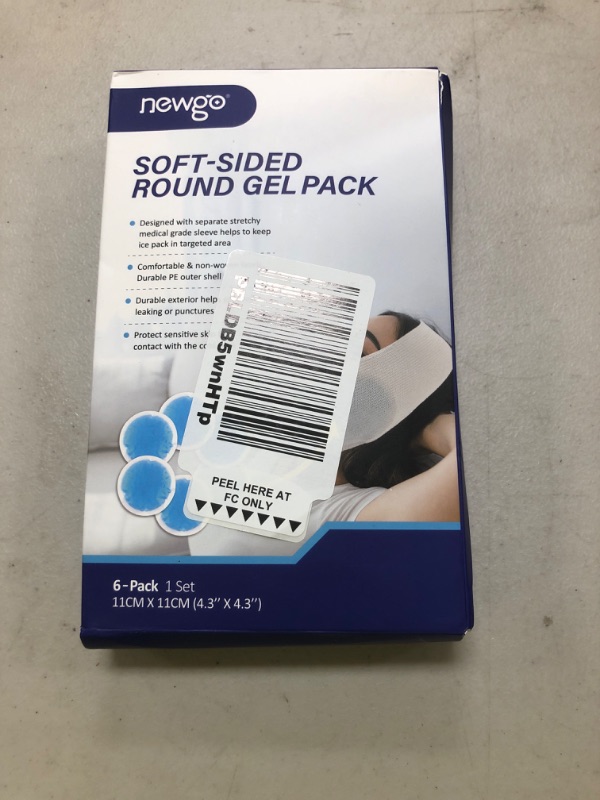 Photo 1 of NEWGO Small Ice Packs for Injuries, 6 Pack Round Ice Packs for Face, Hot Cold Pack Circular Cold Compress with Cloth Backing & Sleeve for Pain Relief, Toothaches, Breast Surgery