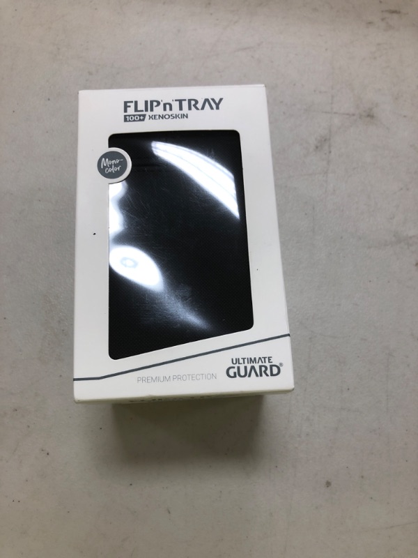 Photo 1 of Ultimate Guard Flip'n'Tray 100+, Deck Case for 100 Double-Sleeved TCG Cards + Dice Tray, Black, Independent Magnetic Closure & Microfiber Inner Lining