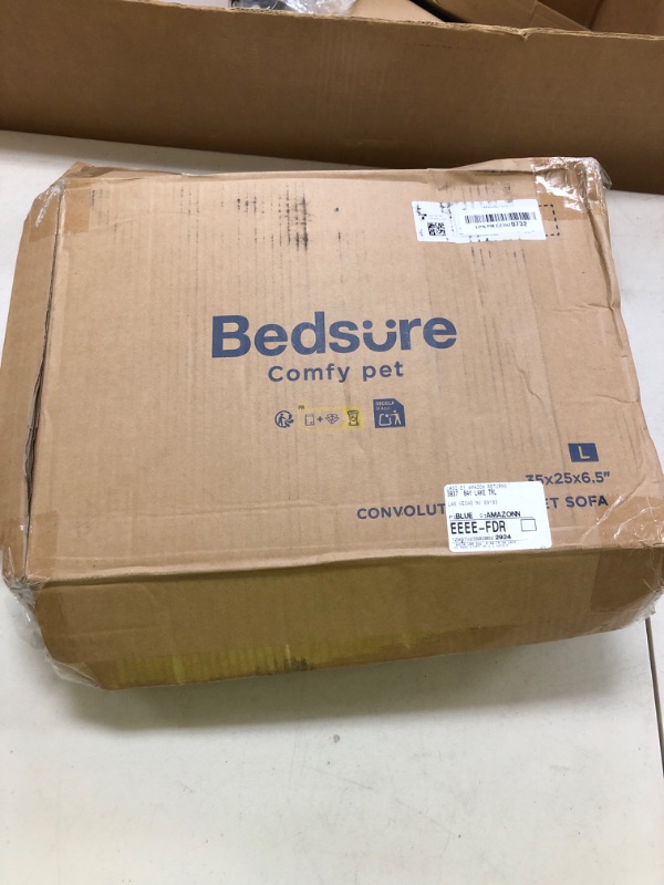 Photo 1 of Bedsure Orthopedic Dog Beds Large Sized Dog - Washable Large Dog Cat Bed Waterproof, Comfort Dogs Couch Sofa with Washable Removable Cover, Pet Bed with Nonskid Bottom, Grey, 35"