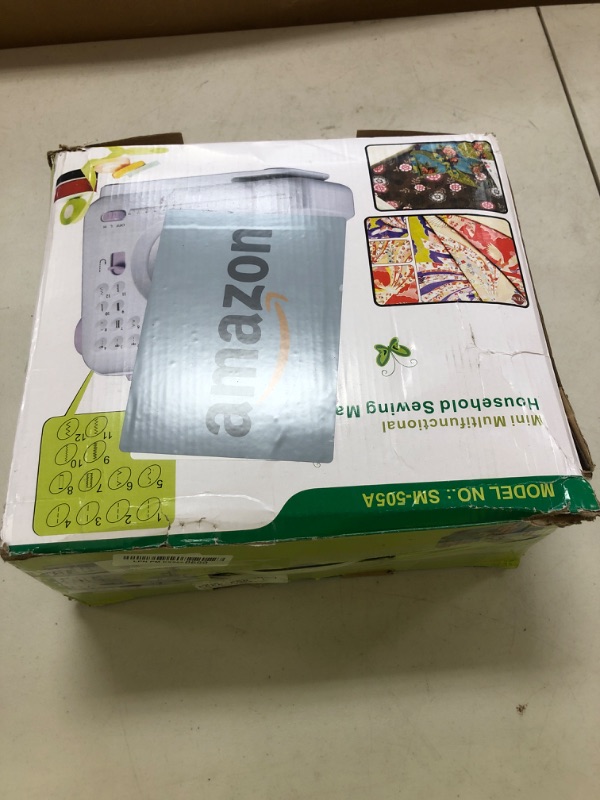 Photo 1 of Zjyufy Mini Sewing Machine Portable Electric Sewing Machine for Beginners 12 Built- in Stitches 2 Speed Foot Pedal LED Light