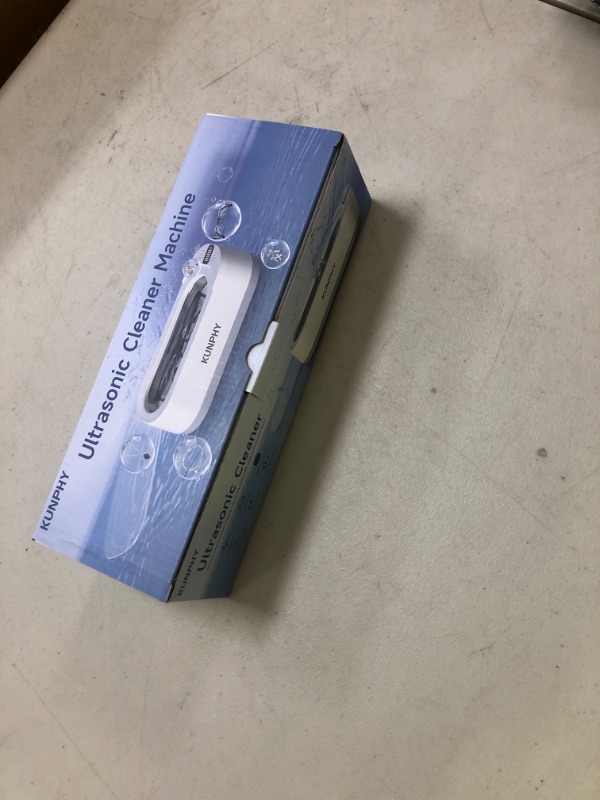 Photo 1 of Upgraded KUNPHY Ultrasonic Jewelry Cleaner with 50ml Solution, 48KHZ, 12OZ Capacity, Ultrasonic Cleaner with 3 Digital Timer, Touch Control, Idea for Jewelry, Eyeglass, Rings, Diamond