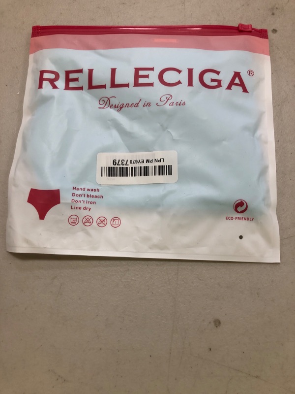 Photo 1 of RELLECIGA Women's Sky Blue Mid Waisted High Cut Bikini Bottoms Size Small