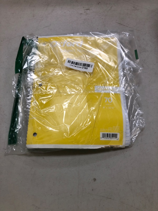 Photo 1 of Oxford 1-Subject Notebook, 8 x 10-1/2, College Rule, 70 Sheets (65022)