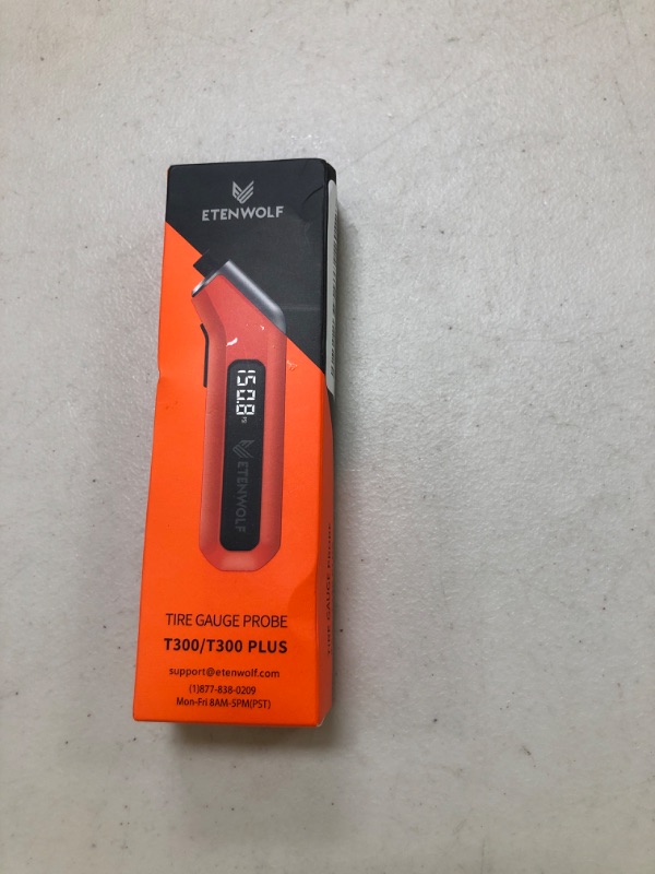 Photo 1 of ETENWOLF T300 Plus Tire Pressure Gauge 200 PSI, Digital Tire Gauge with Bright LED Display, Tire Gauges for Tire Pressure with Presta Valve Adaptor (Vivid Orange)