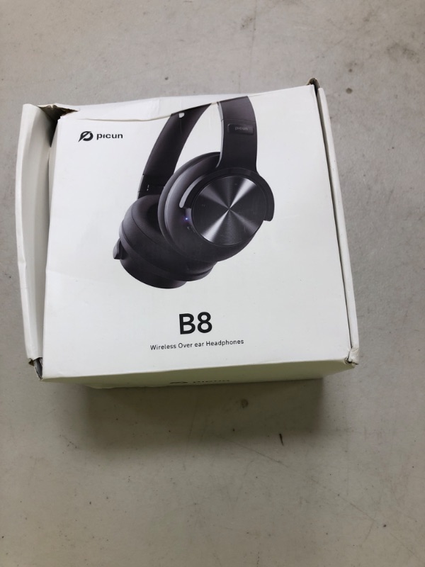 Photo 1 of Picun B8 Bluetooth Headphones, 120H Playtime Headphone Wireless Bluetooth with 3 EQ Modes, Low Latency, Hands-Free Calls, Over Ear Headphones for Travel Home Office Cellphone PC Black