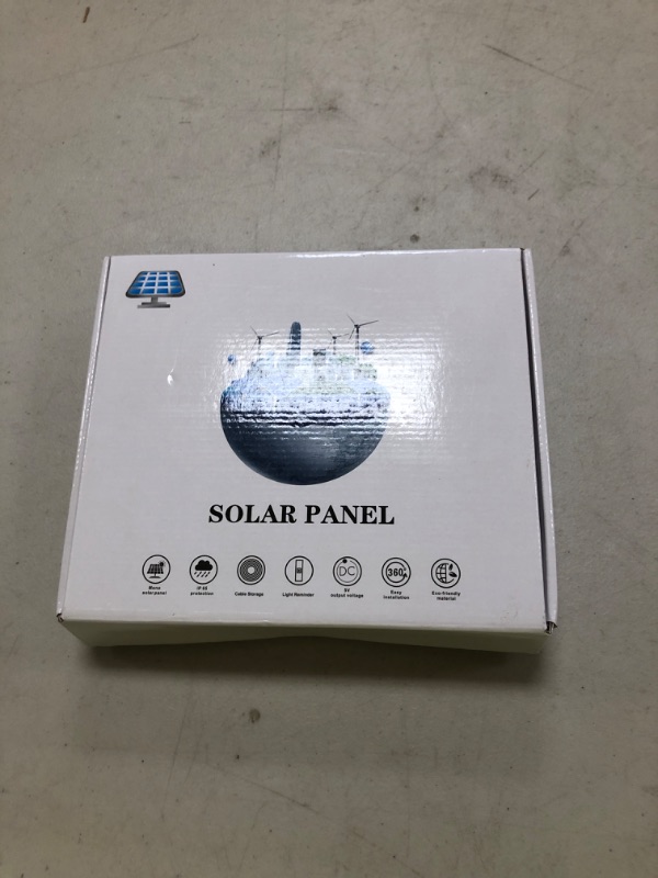 Photo 1 of 5V 3W Waterproof Solar Panel Charger for Outdoor Security Camera with DC 3.5MM Male and Elbow Cables & Type-C-Female Head & Micro-Female Head?360° Adjustable Bracket Wall Mount for Eufy Camera