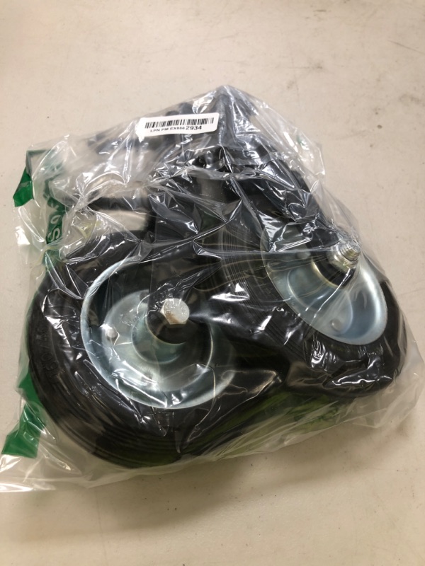 Photo 1 of Wheel Kit for Supporting Swing Metal Tube Gate With 1-5/8" Thru 2" Frames, 6" Heavy Duty Farm Wheel for Chain Link Fence, Prevent Dragging, Black
