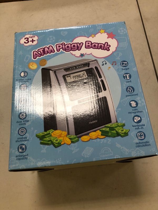 Photo 1 of Fishboy Talking Pink ATM Piggy Bank for Kids with Dual Debit Cards, Power-Off Memory, Auto-Opening Drawer for Real Money for Girls, Onekey Shutdown, Bill Feeder, Coin Recognition, Balance Calculator