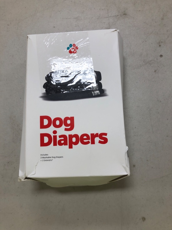 Photo 1 of Pet Parents® Washable Dog Diapers (3pack) + Extendrs® of Durable Doggie Diapers, Premium Dog Diapers Female & Male (Medium, Black)