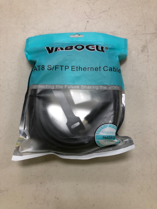 Photo 1 of Cat 8 Ethernet Cable, 20ft Heavy Duty High Speed Internet Network Cable, Professional LAN Cable, 26AWG, 2000Mhz 40Gbps with Gold Plated RJ45 Connector, Shielded in Wall, Indoor&Outdoor